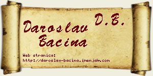 Daroslav Baćina vizit kartica